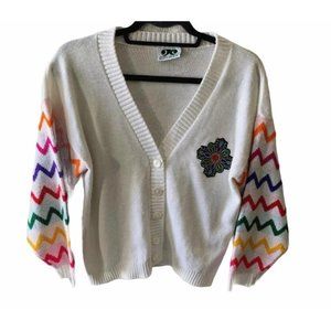 Vintage Justin Charles Zig-Zag Sleeve Cardigan